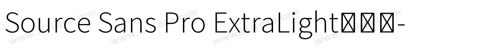 Source Sans Pro ExtraLight手机版字体转换